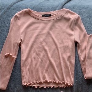 Pink Lattice Edge Long Sleeve